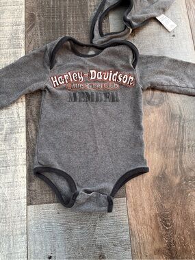 Harley-Davidson LRC Bodysuit & Bib Set Gray 12M